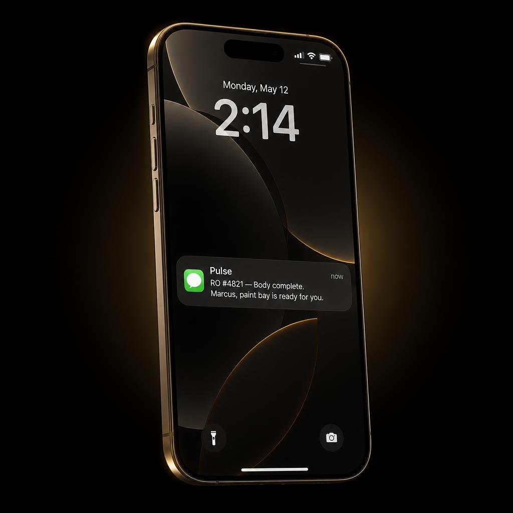 SMS notification on phone